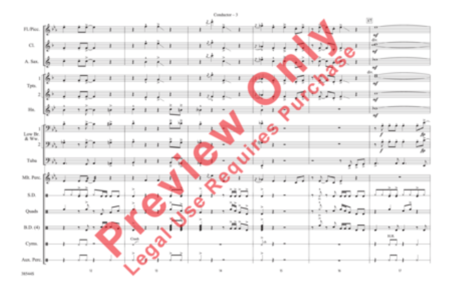 Great Balls of Fire Marching Band scores gallery preview page 4