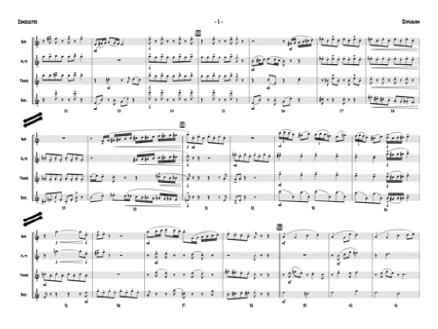 Diffusion for Sax Quartet: Score Saxophone Quartet scores gallery preview page 4