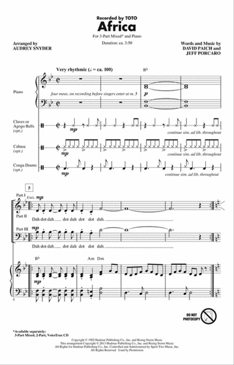 Africa Choir scores gallery preview page 2