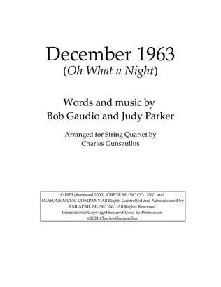 December 1963 (oh, What A Night)
