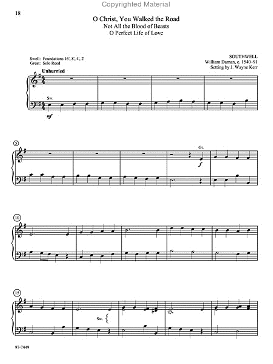 Throughout These Forty Days Organ scores gallery preview page 10