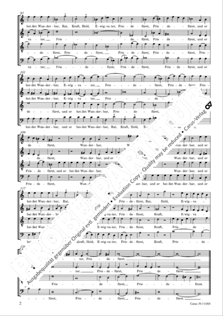 For us a child is born (Uns ist ein Kind geboren) SSATB scores gallery preview page 3