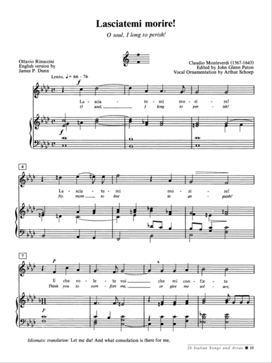 26 Italian Songs and Arias - Medium High Voice (Book) High Voice scores gallery preview page 4