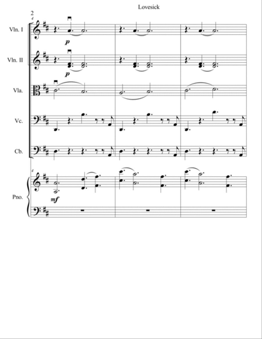 Lovesick Small Ensemble scores gallery preview page 3