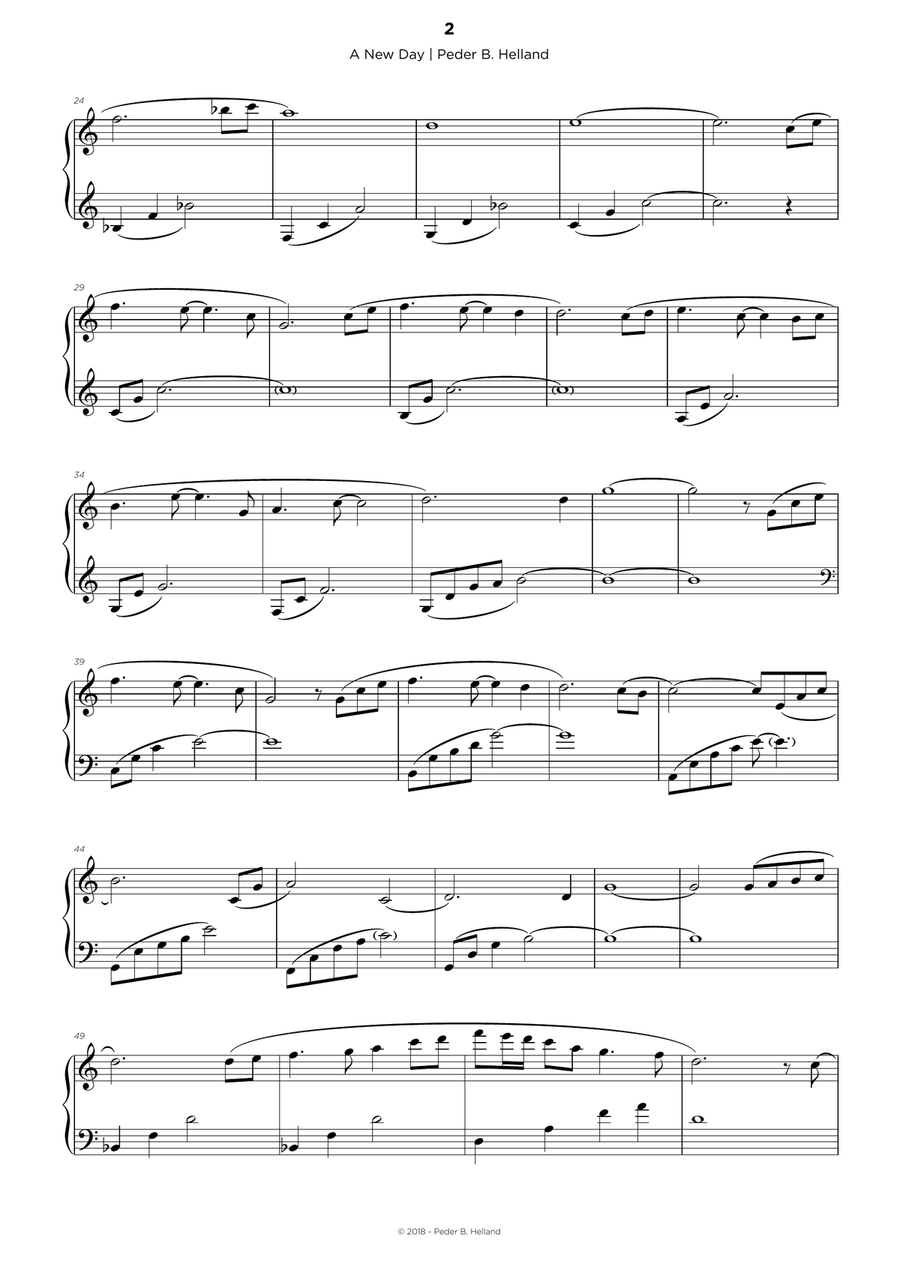 A New Day A New Day Easy Piano scores gallery preview page 2
