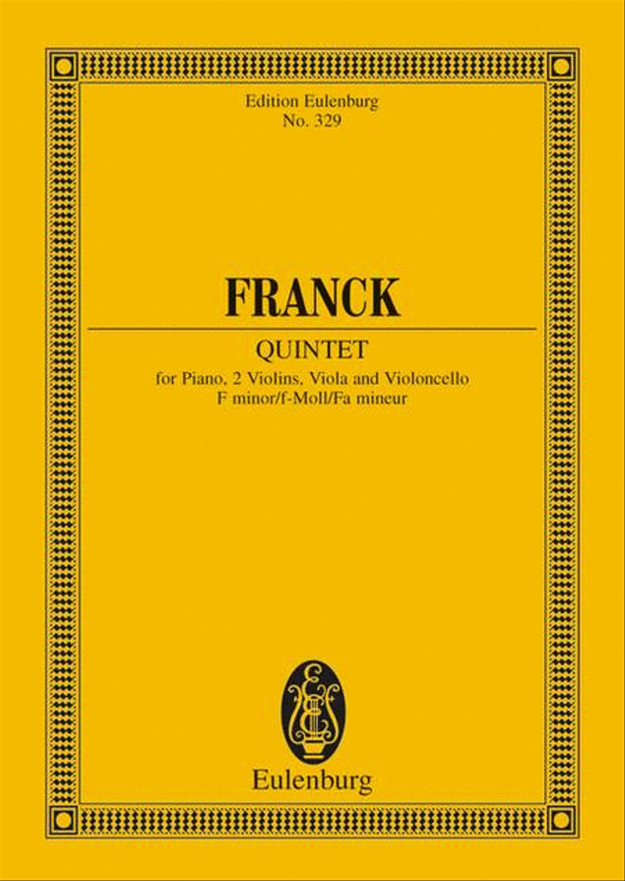 Piano Quintet F minor Piano Quintet F minor Piano Quintet scores gallery preview page 1