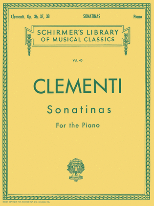 Book cover for 12 Sonatinas, Op. 36, 37, 38