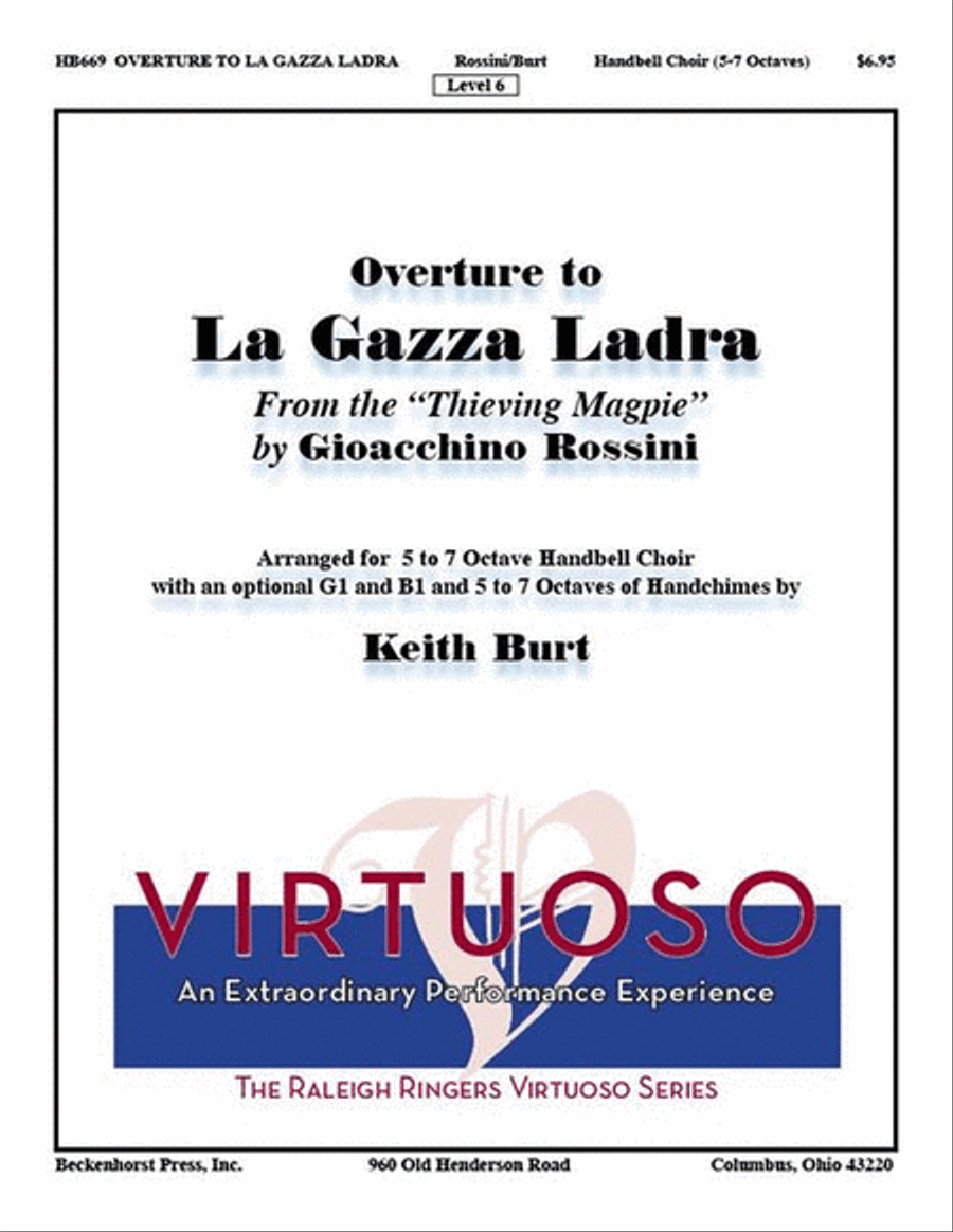 Overture to La Gazza Ladra from the Thieving Magpie Handbell Choir scores gallery preview page 1