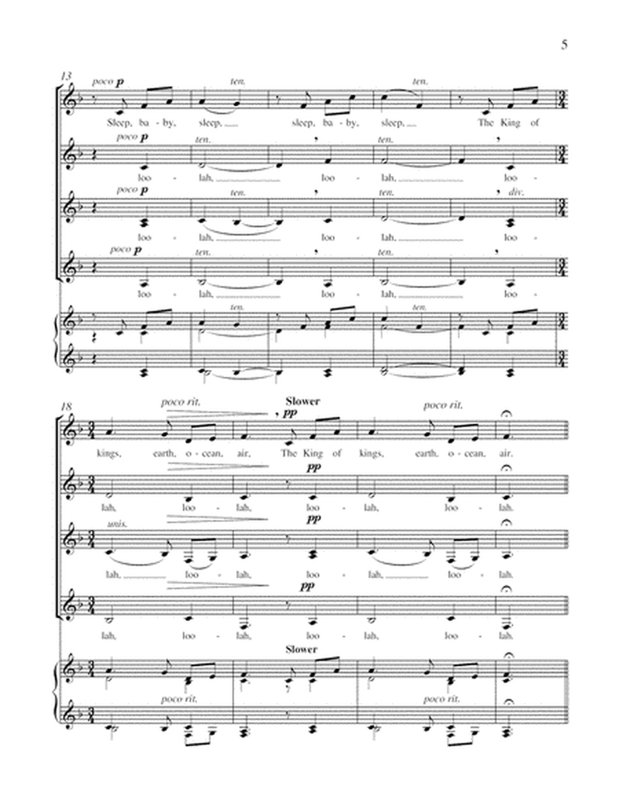 Carols of the Nativity: 4. A Christmas Lullaby (Choral Score)
