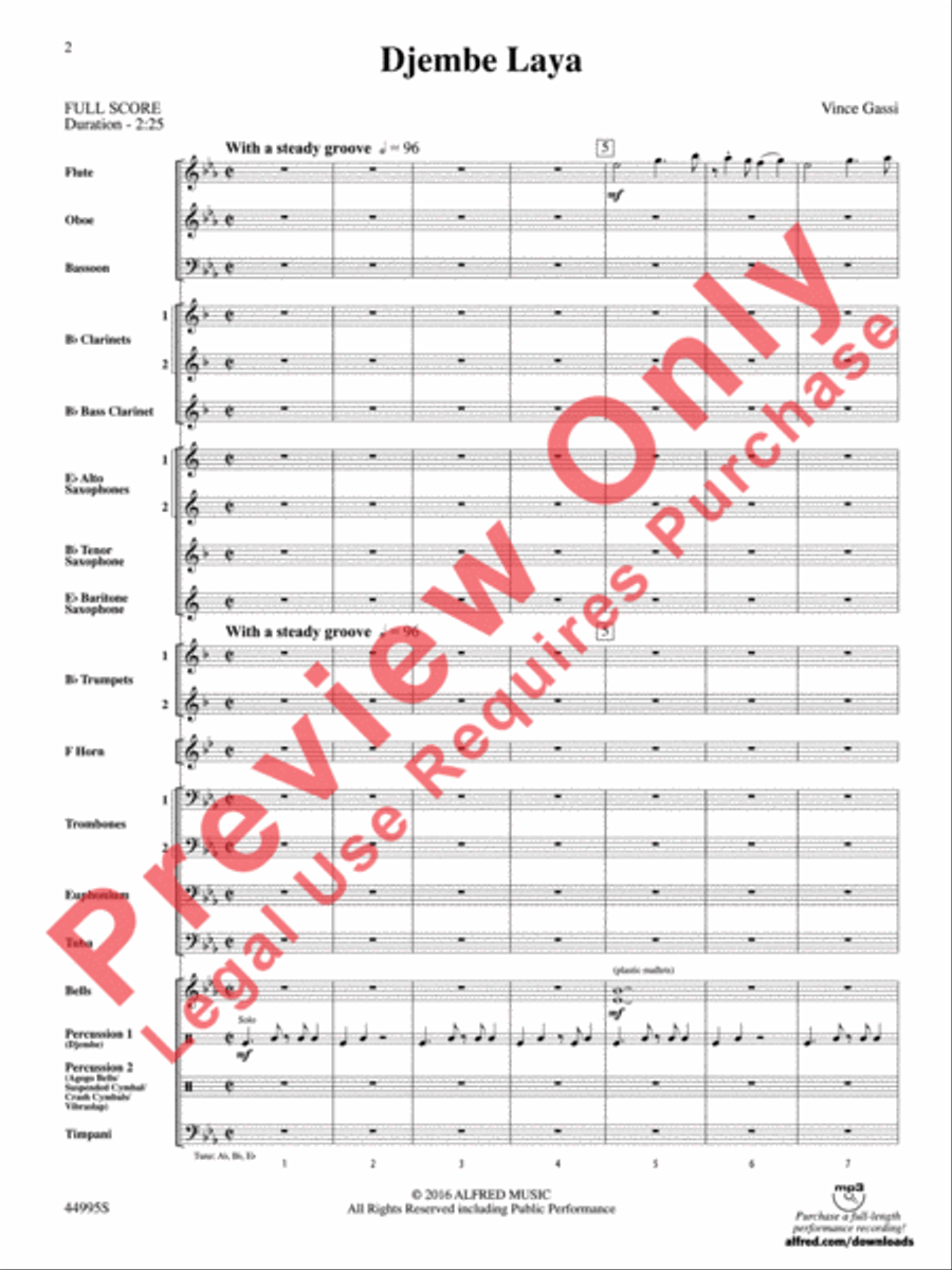 Djembe Laya Concert Band scores gallery preview page 3