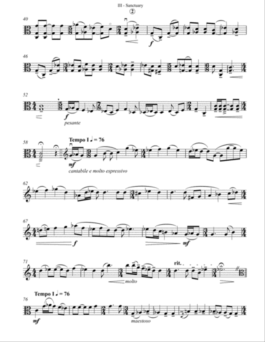 Sanctuary Viola Solo scores gallery preview page 2