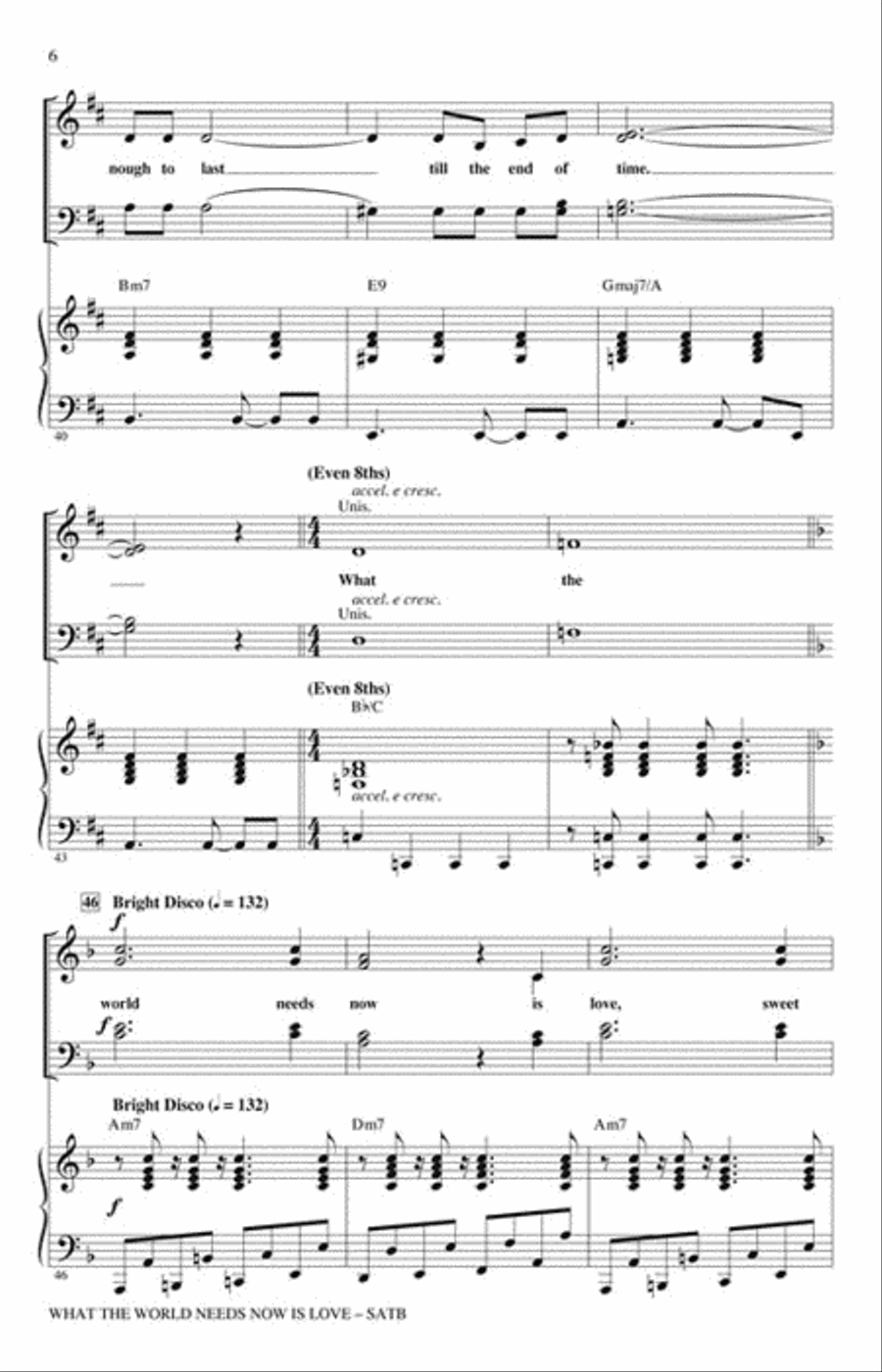 What the World Needs Now Is Love Show Choir scores gallery preview page 2