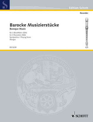 Book cover for Barocke Musizierstücke