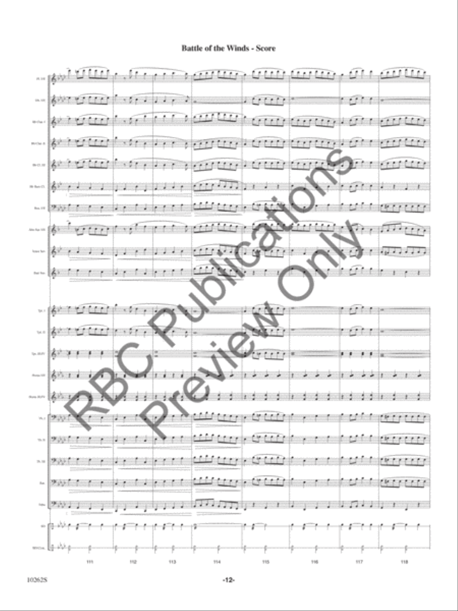 Battle Of The Winds Concert Band scores gallery preview page 15