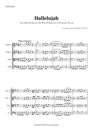 Hallelujah from Messiah by Handel for String Quartet