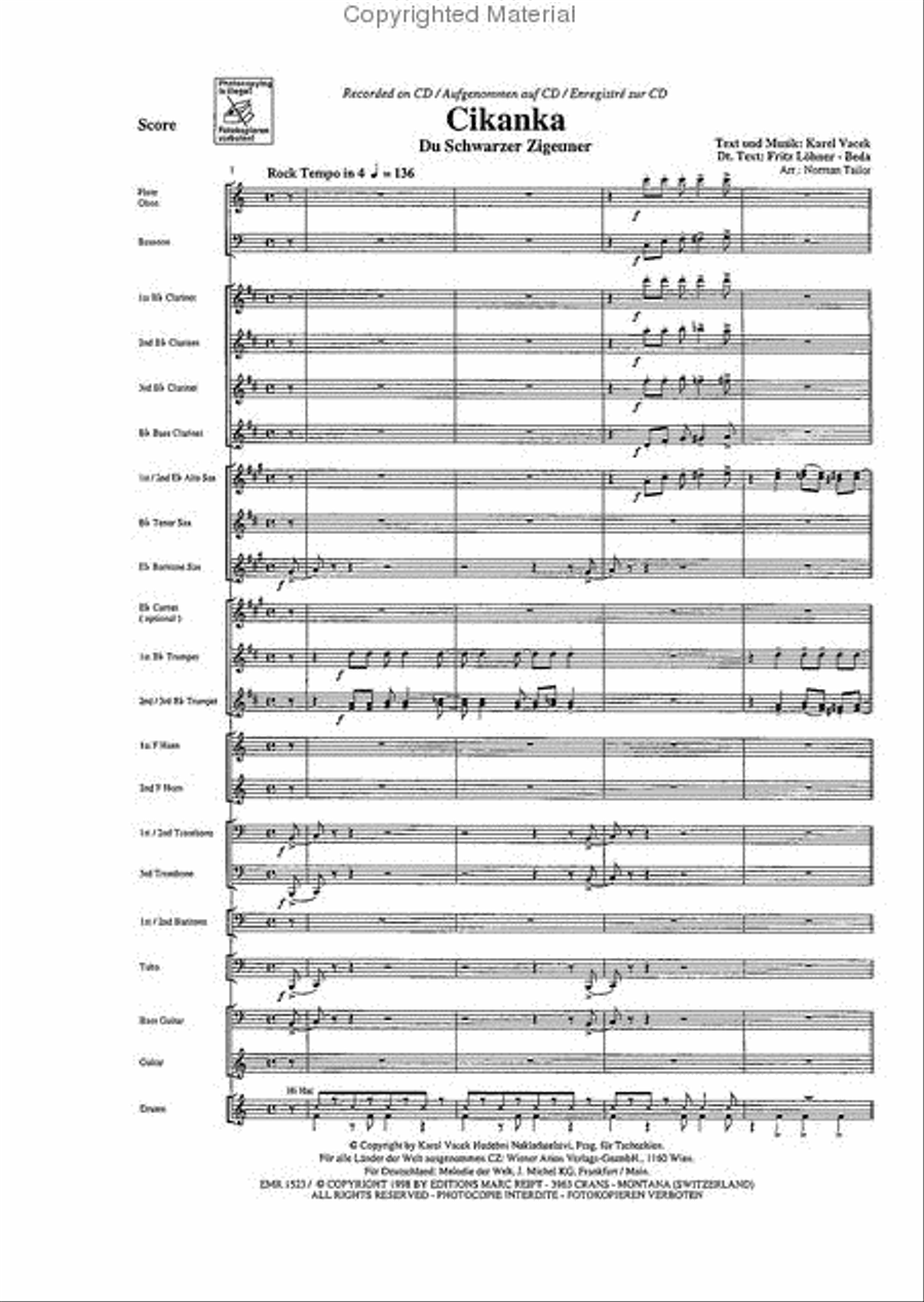 Cikanka Concert Band scores gallery preview page 3