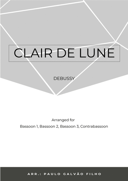 CLAIR DE LUNE - BASSOON QUARTET image number null