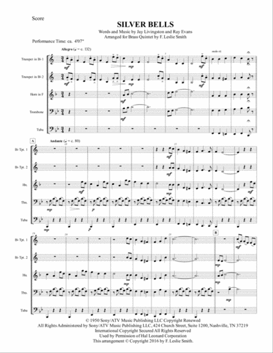 Silver Bells Brass Ensemble scores gallery preview page 2