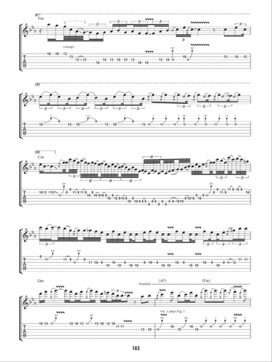 Since I've Been Loving You Guitar Tablature scores gallery preview page 6