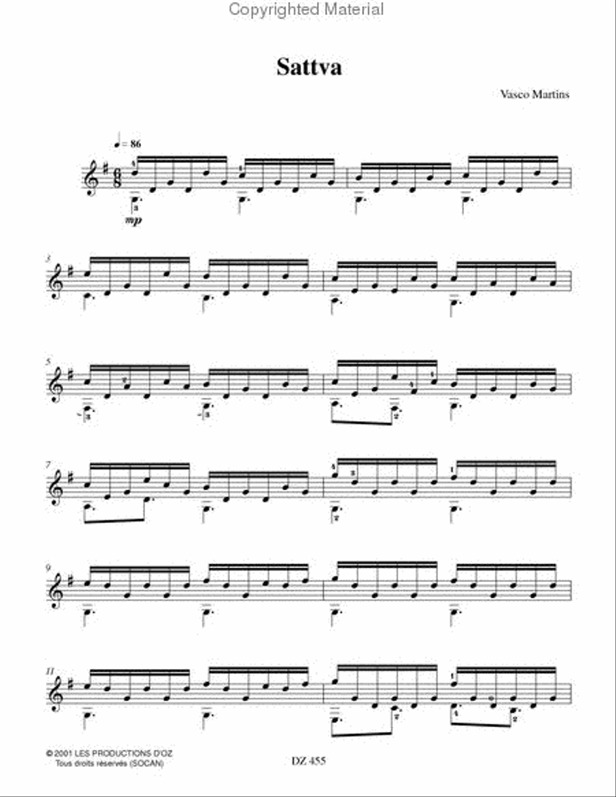 Sattva Sattva Classical Guitar scores gallery preview page 2