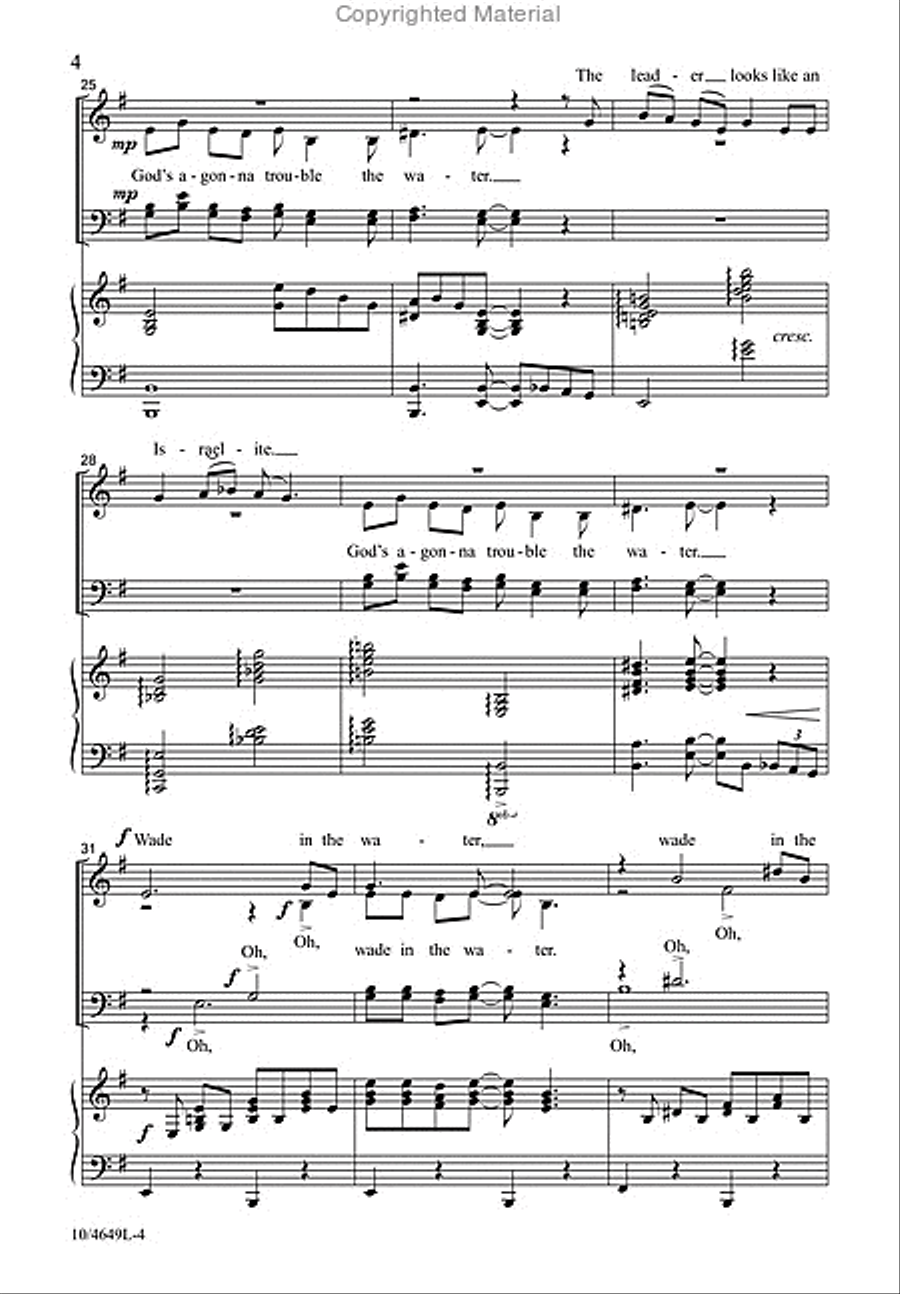 Wade in the Water 4-Part scores gallery preview page 5