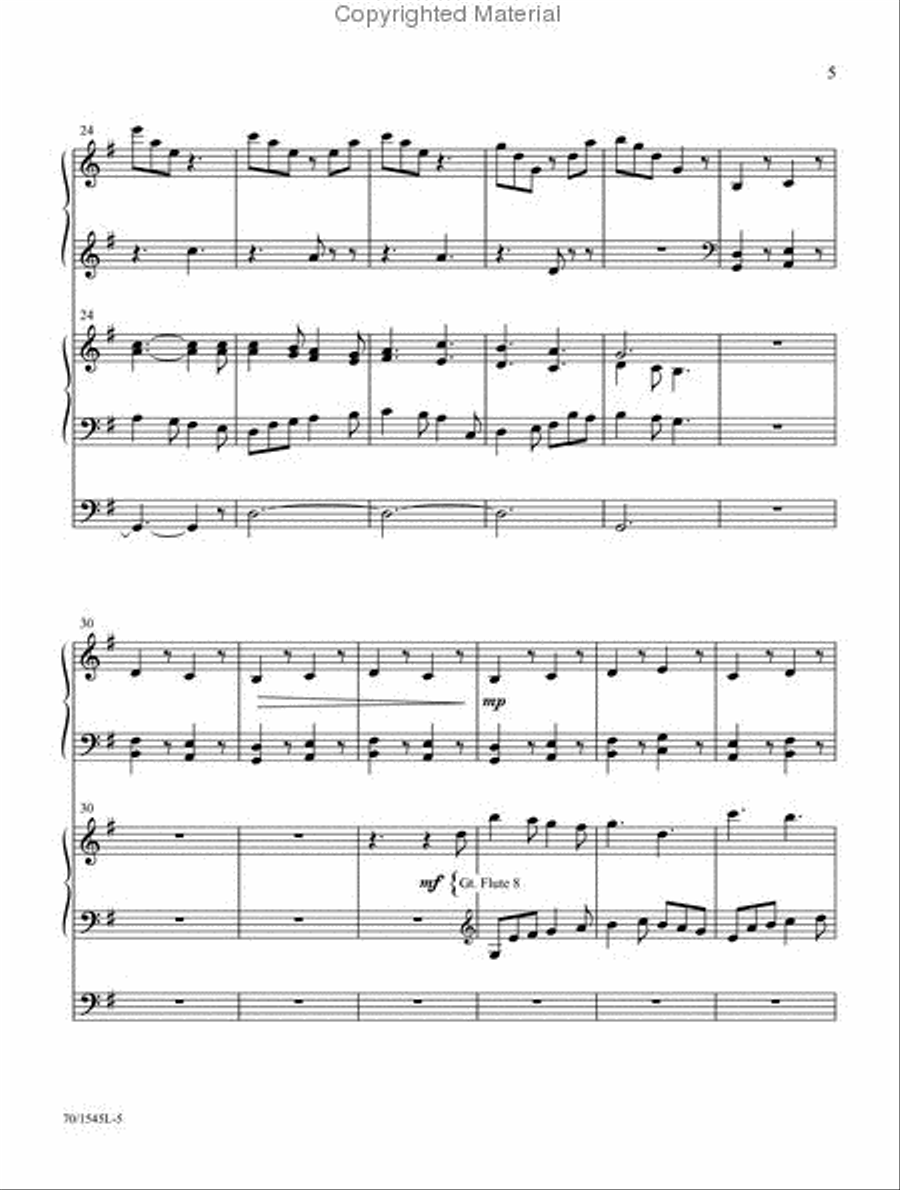 The Snow Lay on the Ground Organ scores gallery preview page 4