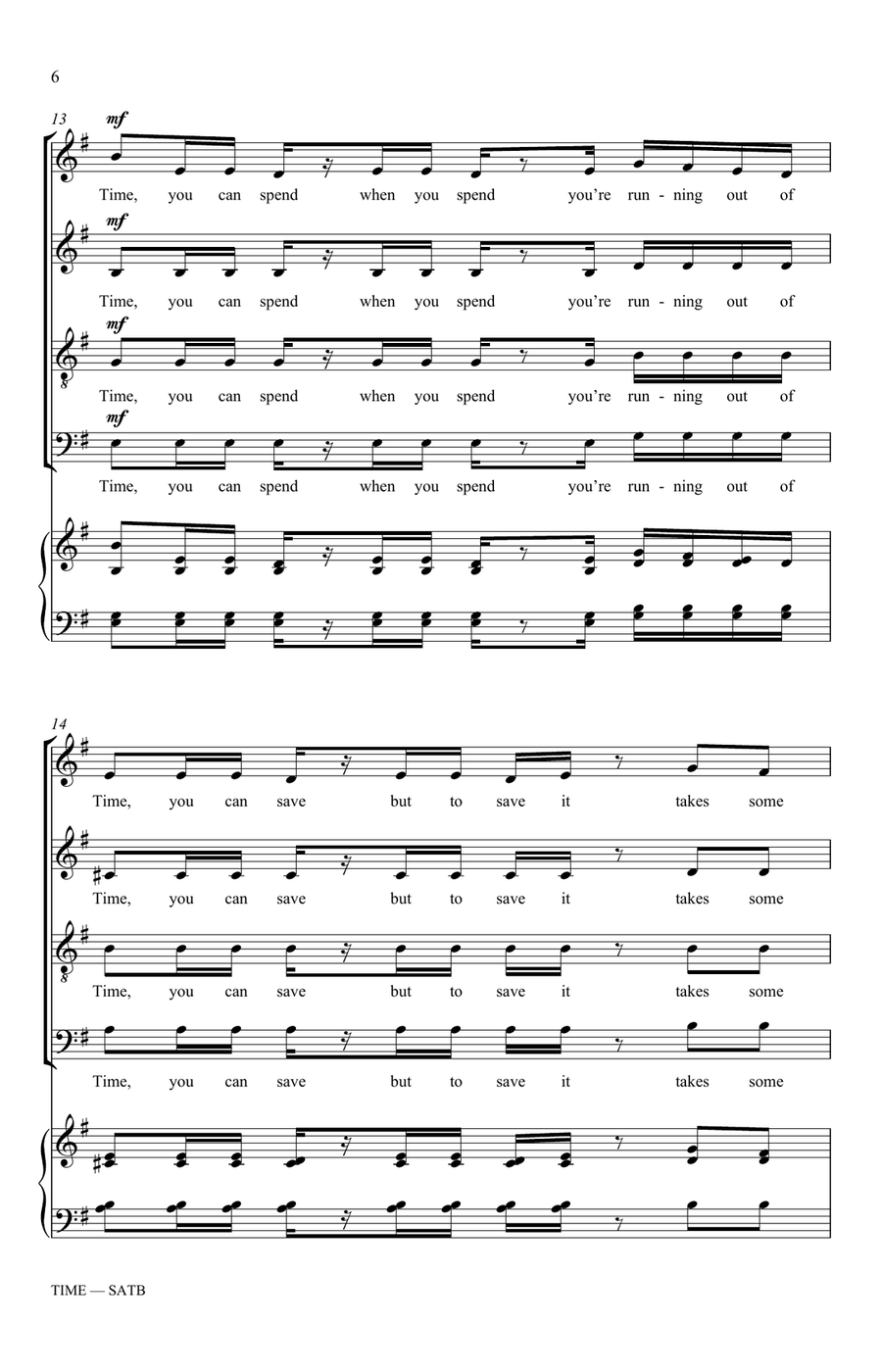 Time Time 4-Part scores gallery preview page 6