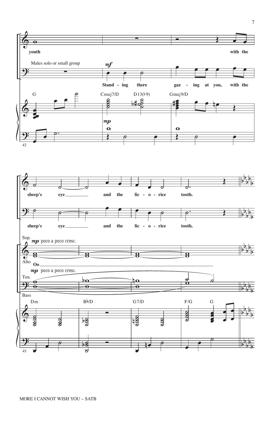 More I Cannot Wish You by Frank Loesser 4-Part - Digital Sheet Music page 5