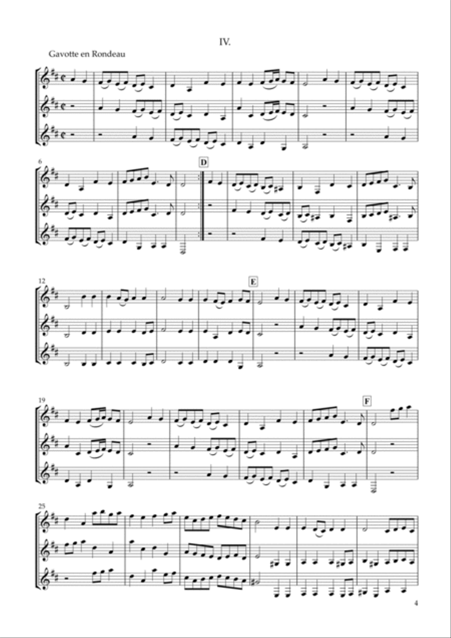 Six Sonatas No.1 for three Clarinets, Op.7-1 Woodwind Ensemble scores gallery preview page 4