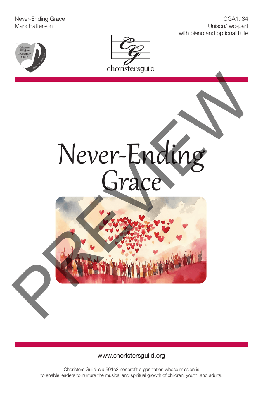 NeverEnding Grace (Unison/Two-part) Unison Choir scores gallery preview page 2