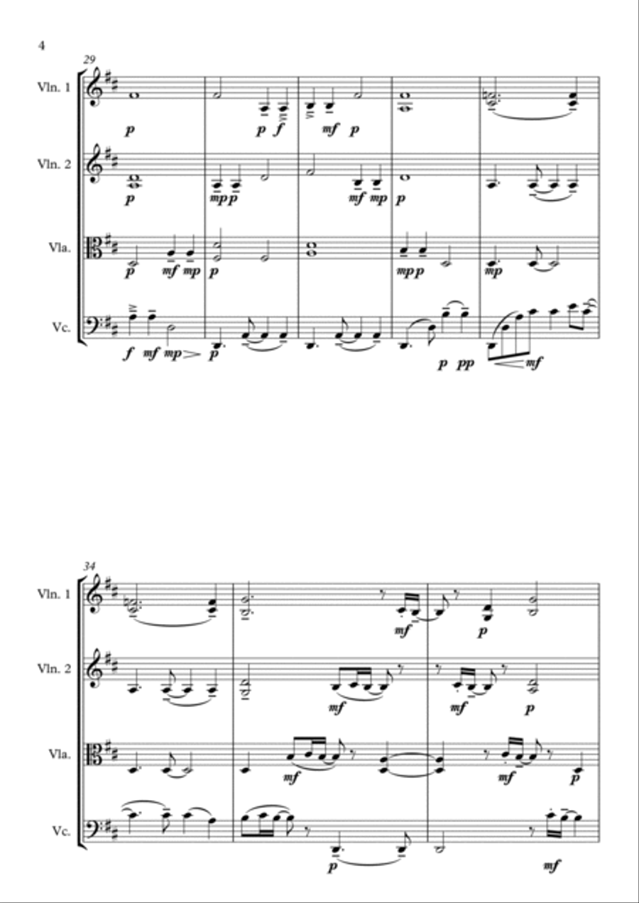 Us And Them String Quartet scores gallery preview page 4