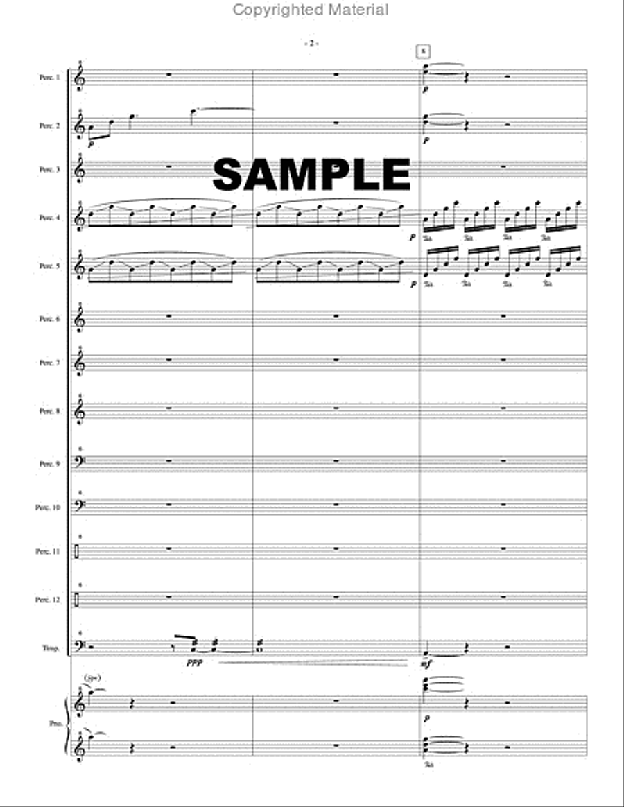 Concerto for Percussion Ensemble Percussion Ensemble scores gallery preview page 3