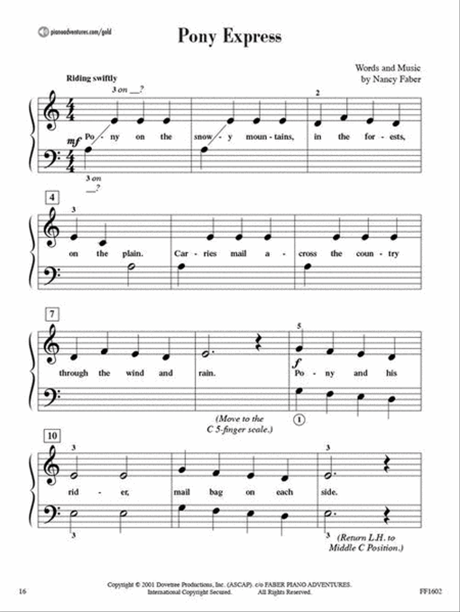 Primer Level – Gold Star Performance Piano Method scores gallery preview page 5