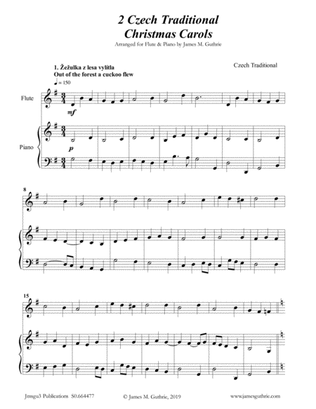 2 Traditional Czech Christmas Carols for Flute & Piano