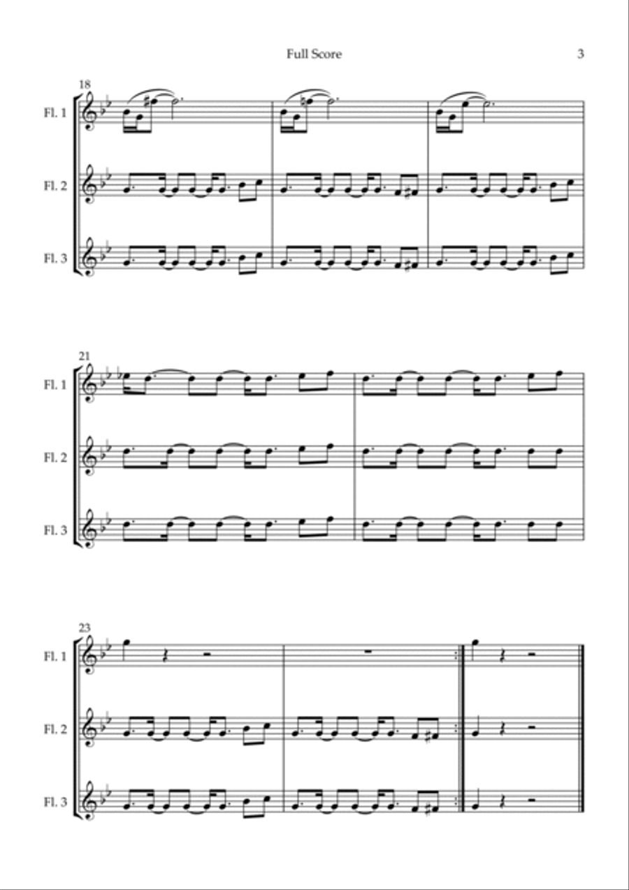 Mission: Impossible Theme Flute Trio scores gallery preview page 3