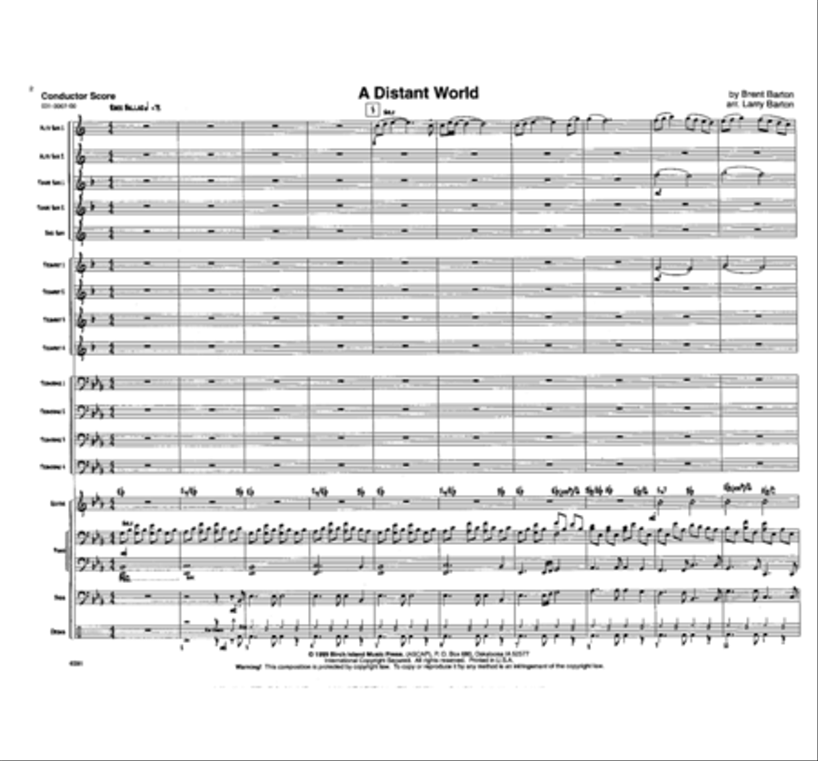 A Distant World Jazz Ensemble - Sheet Music page 2