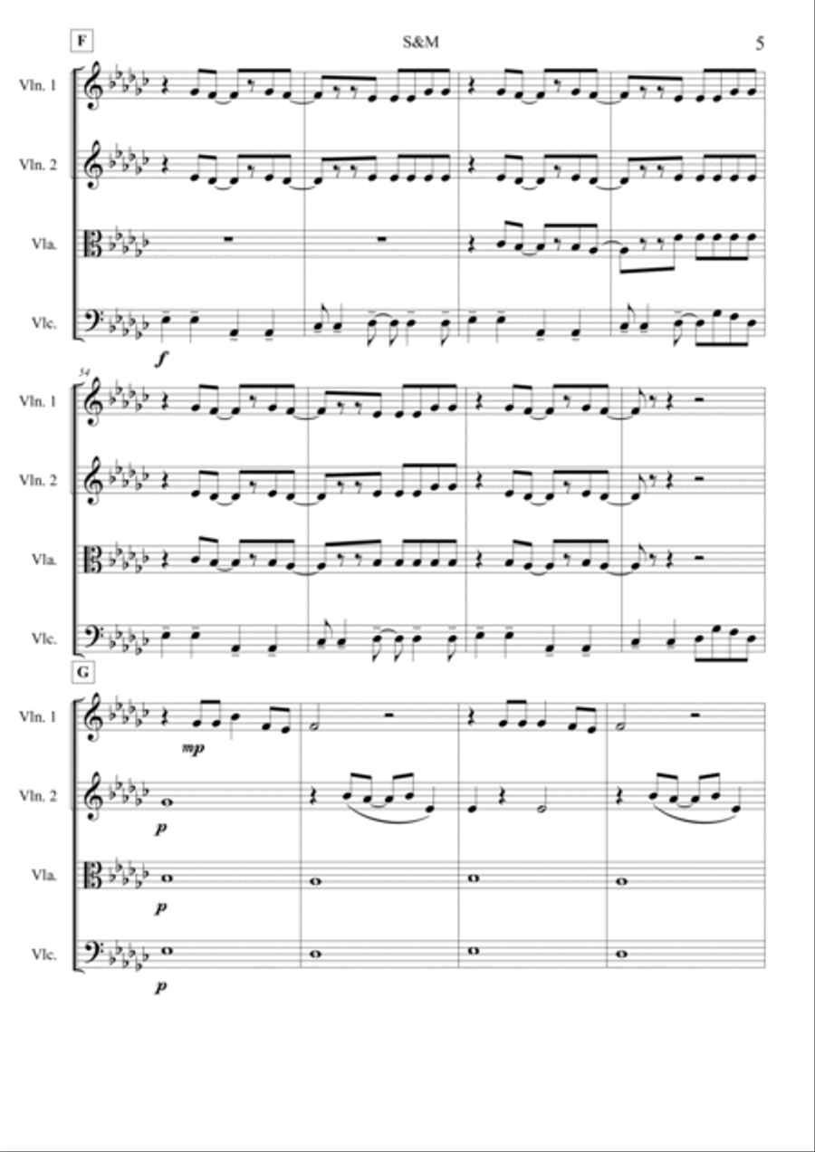 S&m String Quartet scores gallery preview page 6