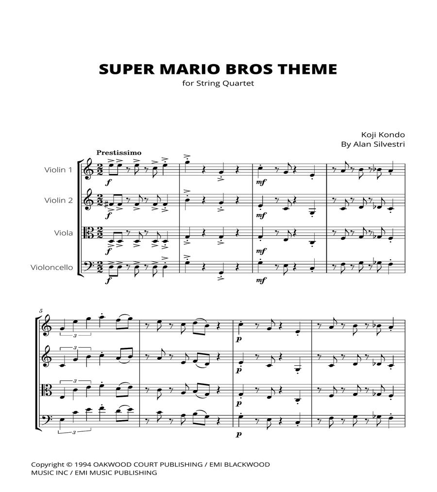 Book cover for Super Mario Bros Theme