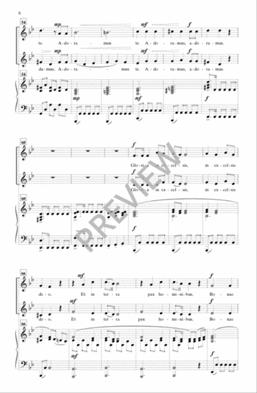 Gloria - Two-part, any combination 2-Part scores gallery preview page 5