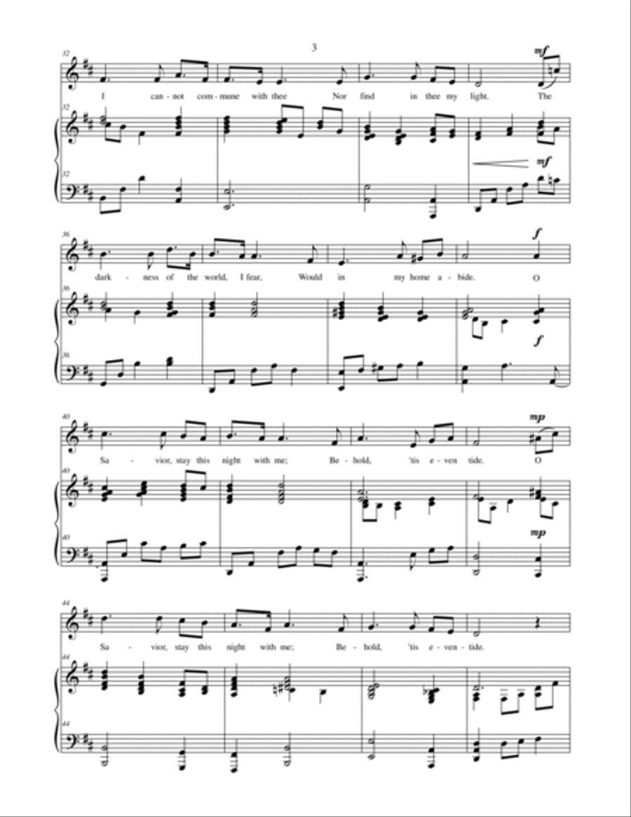 Abide With Me; 'Tis Eventide - vocal solo Vocal Duet scores gallery preview page 4