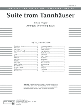 Suite from Tannhäuser: Score