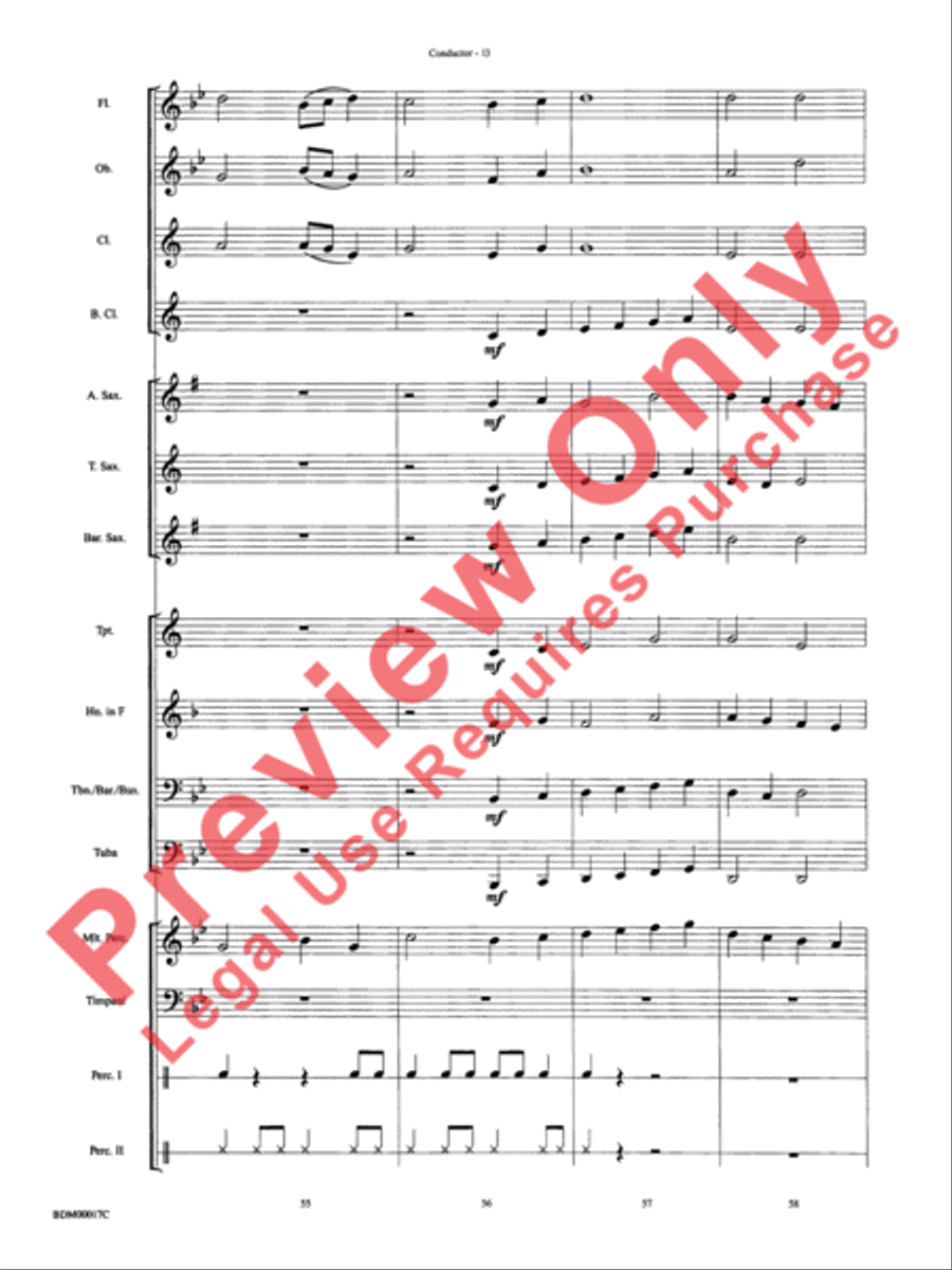 Tidings of Joy! Concert Band scores gallery preview page 16