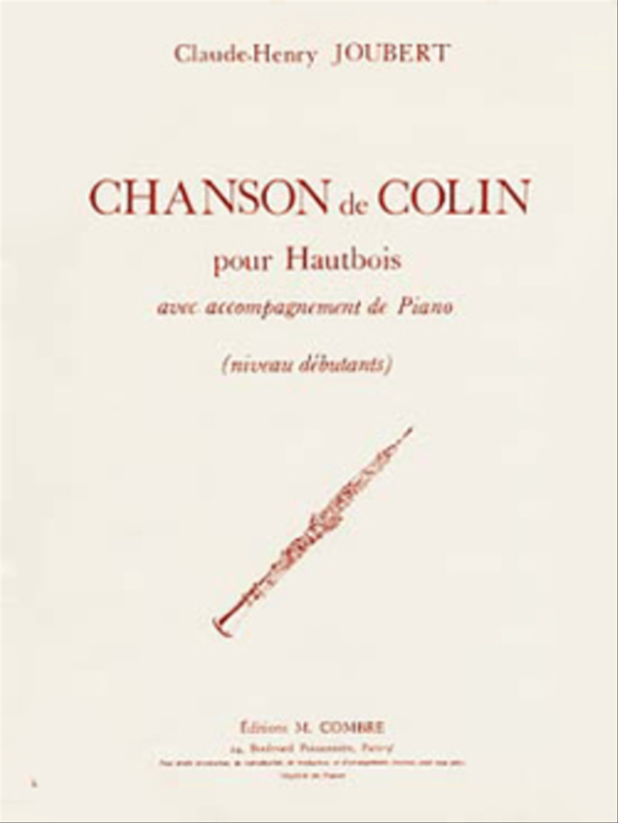 Chanson de Colin Piano Accompaniment scores gallery preview page 1