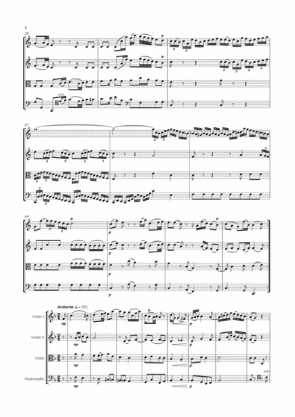 Abel - String Quartet in C major, Op.15 No.2 ; WK 74