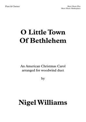 O Little Town Of Bethlehem, Duet for Flute and Clarinet