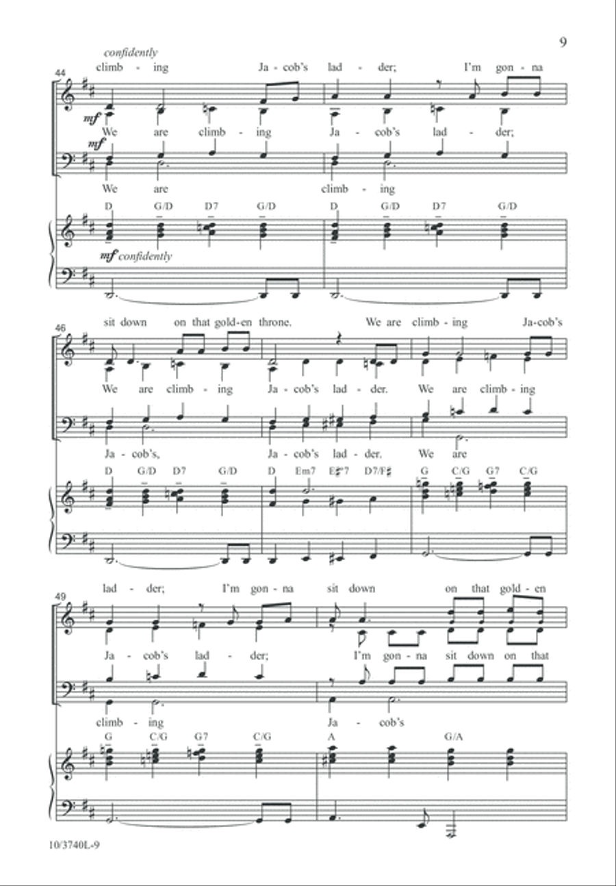 We Are Crossing Jordan River 4-Part scores gallery preview page 9
