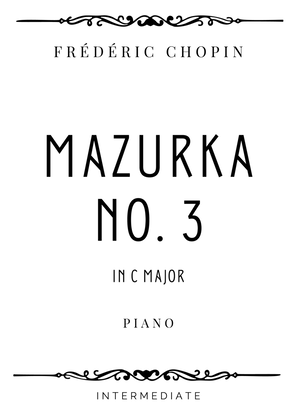 Book cover for Chopin - Mazurka No. 3 in C Major - Intermediate