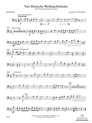 Vier Deutsche Weihnachtslieder: Bassoon