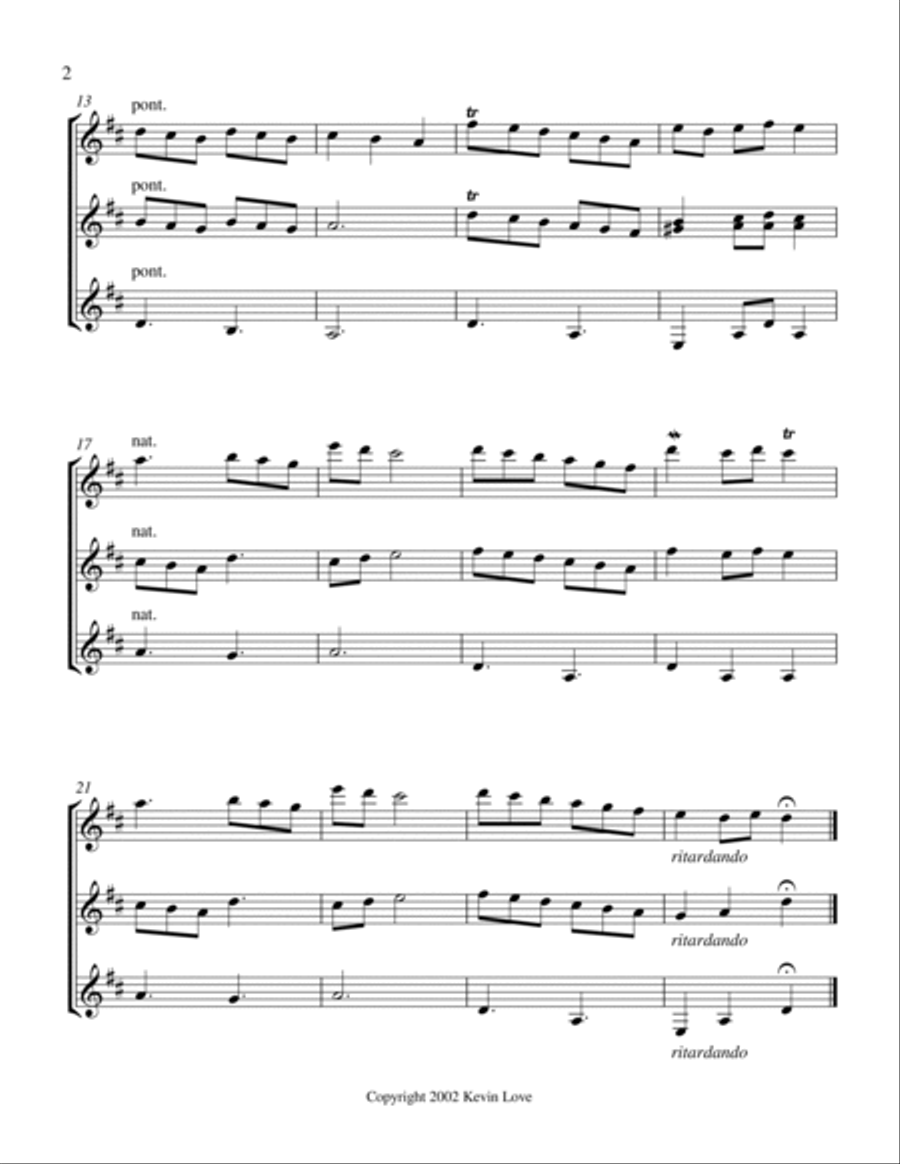 Zarabanda (Guitar Trio) - Score and Parts Guitar Ensemble scores gallery preview page 2