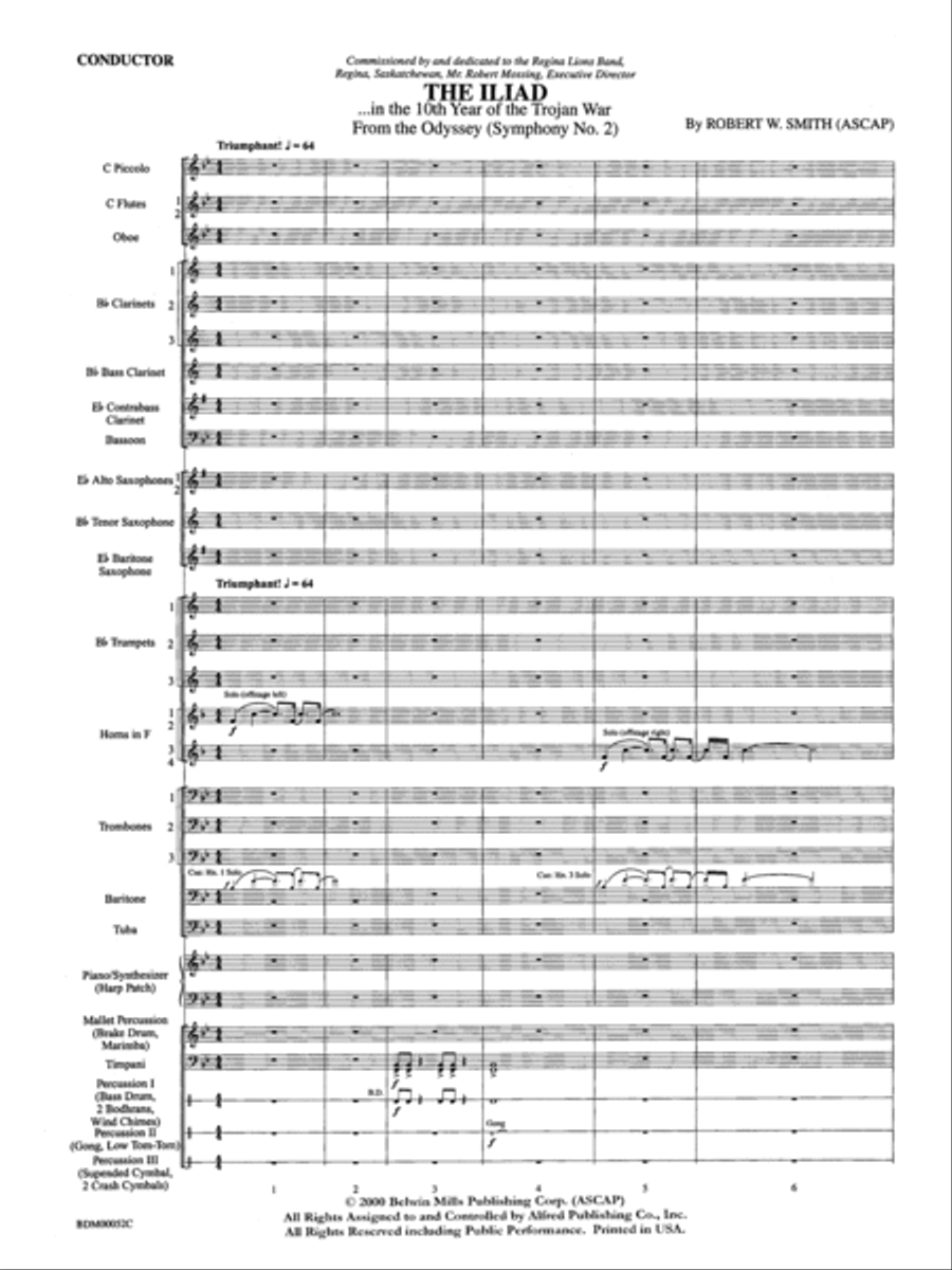 The Iliad (from The Odyssey (Symphony No. 2)) Concert Band scores gallery preview page 4